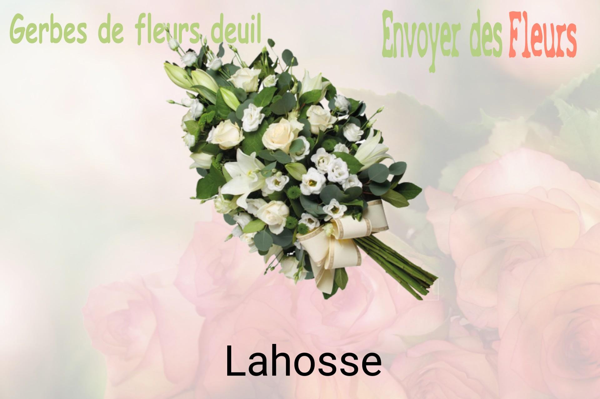 Gerbe de fleurs de deuil livrée à Lahosse